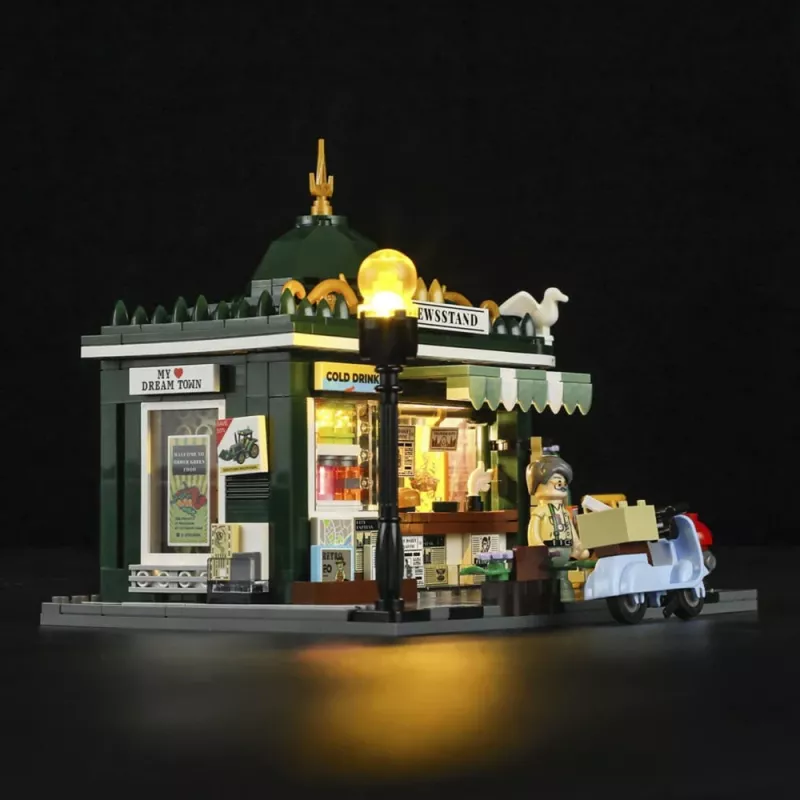 LUMIBRICKS F9023 Freistehender Zeitschriftenspender aus Stahl, schwarz pulverbeschichtet, Einzelfach