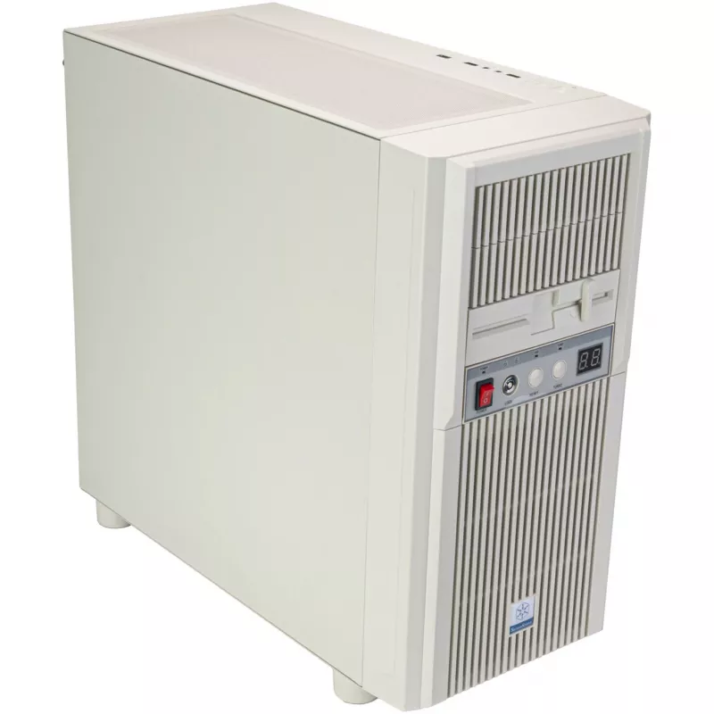 SilverStone Technology SST-FLP03W 120 mm Ultra-Feiner Magnetischer Lüfterfilter, Weiß