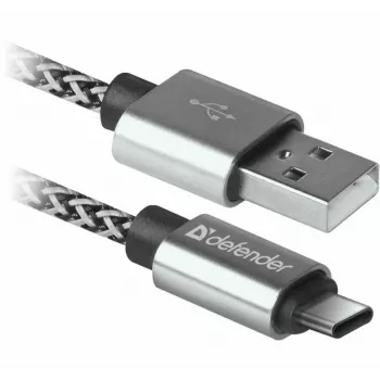 Defender USB-A auf USB-C Kabel 1,0 m 2,1 A Weiß
