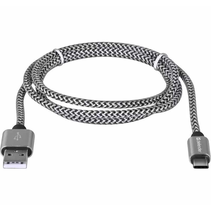 Defender USB-A auf USB-C Kabel 1,0 m 2,1 A Weiß