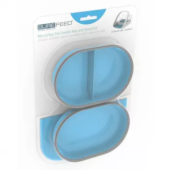 SEGULA 70950 Katzen-Kombinationsfutter- und Wasserspender, Kunststoff, Blau, 0,4 L