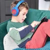 PowerLocus Bobo Kids Wireless-Kopfhörer, LED, AUX, Blau/Rot