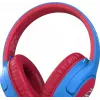 PowerLocus Bobo Kids Wireless-Kopfhörer, LED, AUX, Blau/Rot
