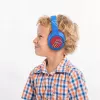 PowerLocus Bobo Kids Wireless-Kopfhörer, LED, AUX, Blau/Rot