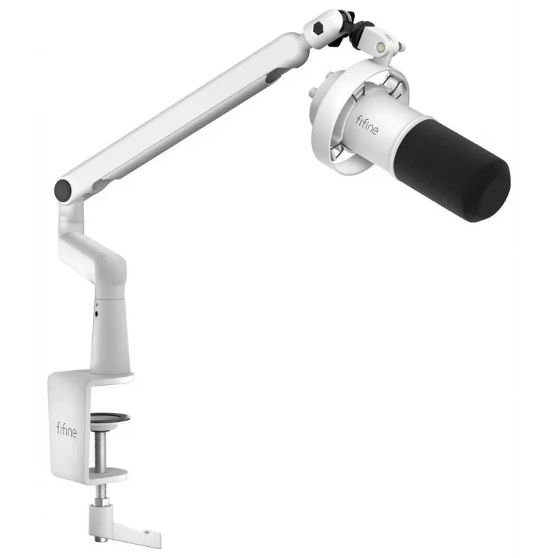 FIFINE T688W Dynamisches Mikrofon mit Schwenkarm, USB/XLR, Weiß