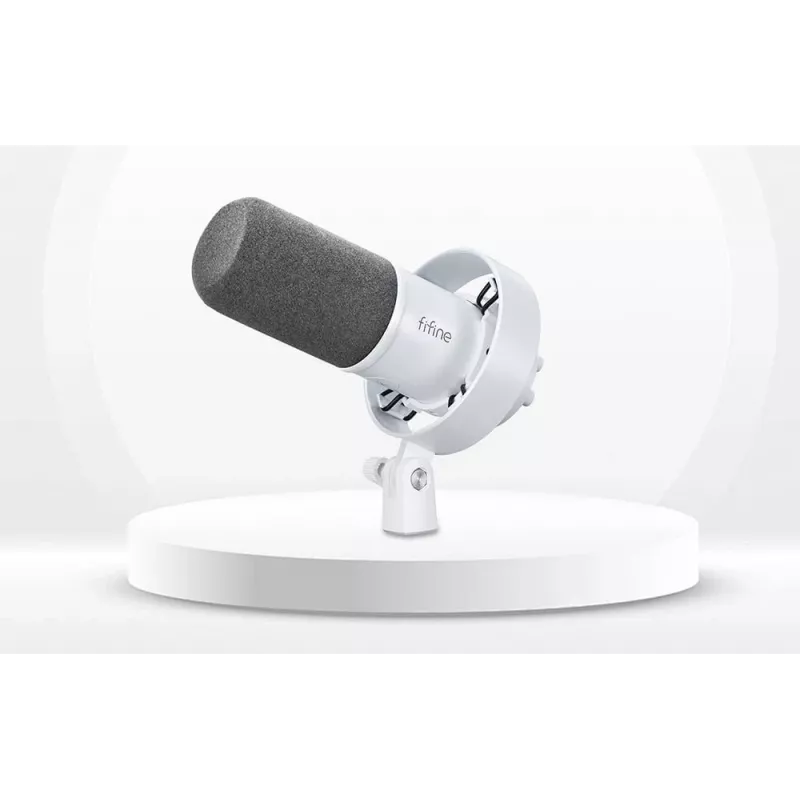 FIFINE T688W Dynamisches Mikrofon mit Schwenkarm, USB/XLR, Weiß