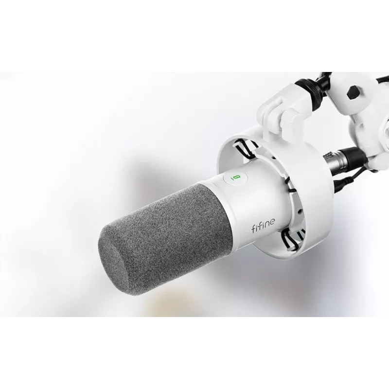 FIFINE T688W Dynamisches Mikrofon mit Schwenkarm, USB/XLR, Weiß