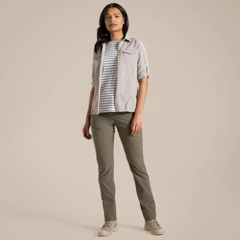 Craghoppers NosiLife Pro Trouser III Damen-Wanderhose - Wild Olive, Größe L
