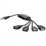AKYGA AK-AD-13 USB 2.0 4-Port-Hub, Schwarz