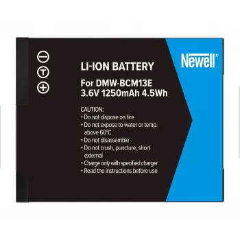Newell Ersatzakku für Panasonic DMW-BCM13E (Li-ion, 3,6V, 1250mAh, 4,5Wh)