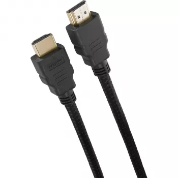One For All Premium High Speed HDMI-Kabel mit Ethernet 1,5 m - zertifiziert für 4K 60Hz HDR, 18Gbps, vergoldet, Schwarz