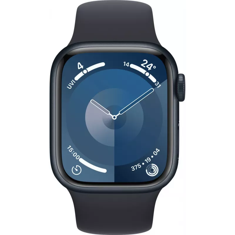 Apple Watch 9 GPS + Cellular 41mm, Mitternacht, Sport Band M/L (MRHT3ET/A)