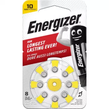Energizer 10 (PR70) Zink-Luft-Hörgerätebatterien, 1,45 V, 8er-Pack