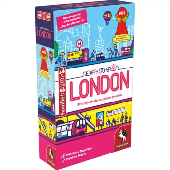 PEGASUS Next Station London – Flip-and-Write-Brettspiel, 1–4 Spieler, ab 8 Jahren