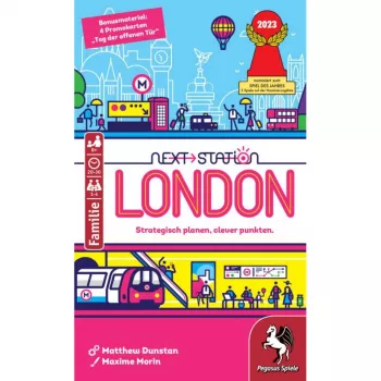 PEGASUS Next Station London – Flip-and-Write-Brettspiel, 1–4 Spieler, ab 8 Jahren