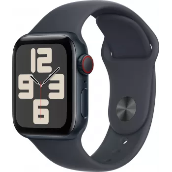Apple Watch SE 2 GPS + Cellular 40mm, Mitternacht, Sport Band M/L (MRGA3ET/A)