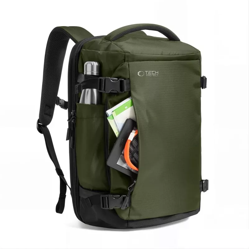 TECH-PROTECT DEFENDER S70 Ryanair & Wizz Air Reise-Laptop-Cabin-Rucksack 24L 40x30x20 Militärgrün