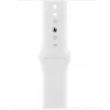 Apple Watch Series 8 GPS + Cellular 41mm Edelstahlgehäuse mit Sportarmband, Silber/Weiß (MNJ53EL/A)