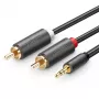 Ugreen 2x RCA auf 3,5 mm Audiokabel 1,5 m Schwarz
