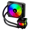 Rampage INFINITE V120 ARGB 120mm Flüssigkeits-CPU-Kühler mit Temperaturanzeige, Schwarz