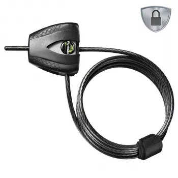 Master Lock Python verstellbares Kabelschloss 8417EURDPRO – 1,8 m geflochtener Stahl, Schwarz, 2 Schlüssel