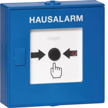 Hager RFM200D Drahtloser Druckknopf-Alarmauslöser für Beka Alarmanlage, Weiß