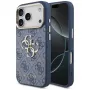 Guess 4G Classic Logo Hülle für Apple iPhone 18 Pro / 17 Pro, Blau mit Goldakzenten