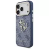 Guess 4G Classic Logo Hülle für Apple iPhone 18 Pro / 17 Pro, Blau mit Goldakzenten