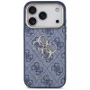 Guess 4G Classic Logo Hülle für Apple iPhone 18 Pro / 17 Pro, Blau mit Goldakzenten