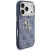 Guess 4G Classic Logo Hülle für Apple iPhone 18 Pro / 17 Pro, Blau mit Goldakzenten