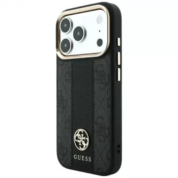 Guess 4G Stripe Round and Classic Logos MagSafe-Hülle für Apple iPhone 18 Pro / 17 Pro - Schwarz