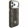 Guess 4G Stripe Round and Classic Logos MagSafe-Hülle für iPhone 18 Pro / 17 Pro - Braun