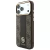Guess 4G Stripe Round & Classic Logos MagSafe-Hülle für iPhone 18 Pro Max / 17 Pro Max - Braun