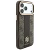 Guess 4G Stripe Round & Classic Logos MagSafe-Hülle für iPhone 18 Pro Max / 17 Pro Max - Braun