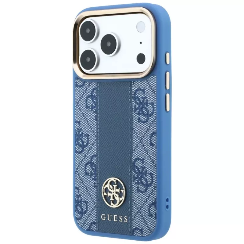 Guess 4G Stripe Round and Classic Logos MagSafe-Hülle für Apple iPhone 18 Pro / 17 Pro - Blau