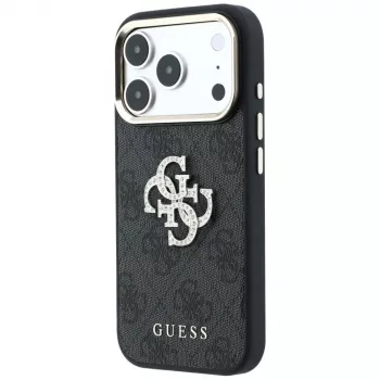Guess 4G & Big Strass Logo Hülle für iPhone 17 Pro Max / 18 Pro Max - Schwarz