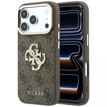 GUESS 4G & Big Strass Logo Rückseiten-Cover für Apple iPhone 17 Pro Max / 18 Pro Max - Braun