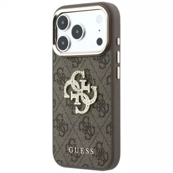 GUESS 4G & Big Strass Logo Rückseiten-Cover für Apple iPhone 17 Pro Max / 18 Pro Max - Braun