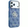 GUESS 4G & Big Strass Logo Hard Case für iPhone 18 Pro / 17 Pro - Blau