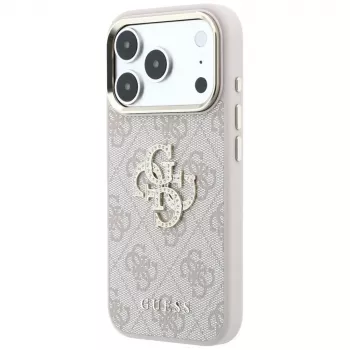 Guess 4G Big Strass Logo Hülle für iPhone 17 Pro / 18 Pro - Pink