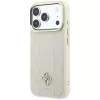 Guess Stripe Peony 4G Logo MagSafe Hülle für Apple iPhone 18 Pro / 17 Pro – Beige