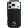 Guess Stripe Peony 4G Logo MagSafe Hülle für iPhone 18 Pro Max / 17 Pro Max - Schwarz