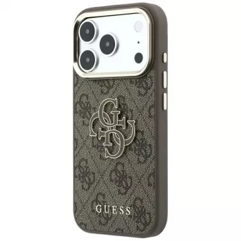 Guess 4G & Big Resin Logo Hülle für iPhone 17 Pro Max / 18 Pro Max - Braun