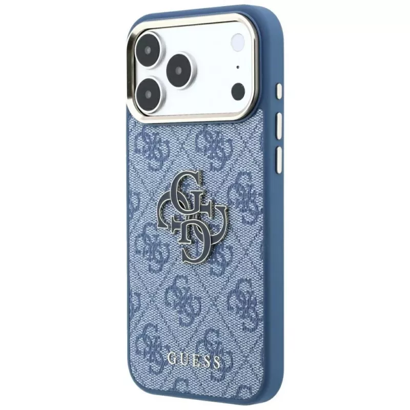 Guess 4G & Big Resin Logo Hülle für iPhone 17 Pro / 18 Pro - Hellblau