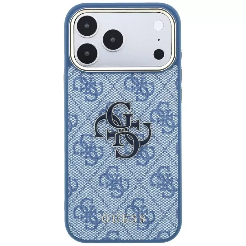 Guess 4G & Big Resin Logo Hülle für iPhone 17 Pro / 18 Pro - Hellblau