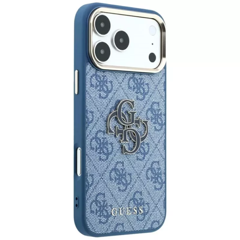 Guess 4G & Big Resin Logo Hülle für iPhone 17 Pro / 18 Pro - Hellblau