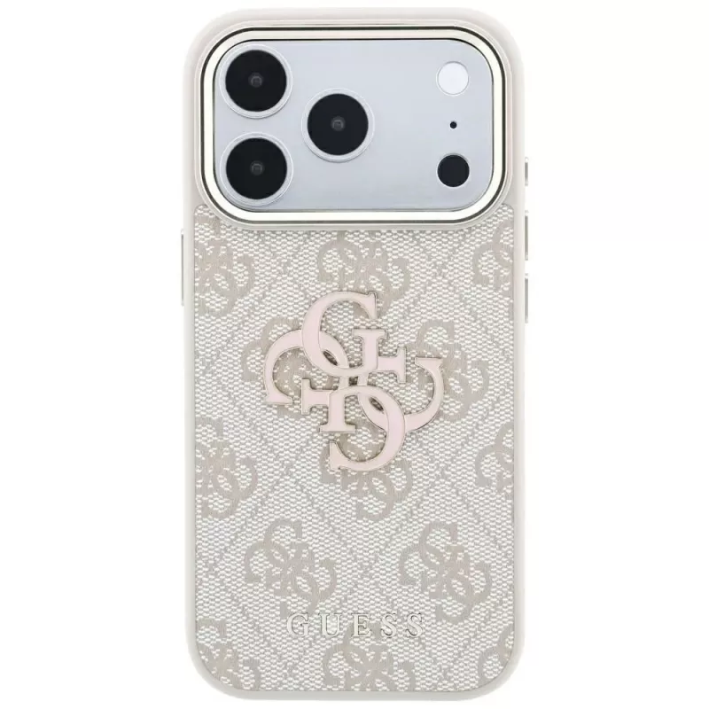 Guess 4G & Big Resin Logo Hülle für iPhone 17 Pro Max / 18 Pro Max - Pink
