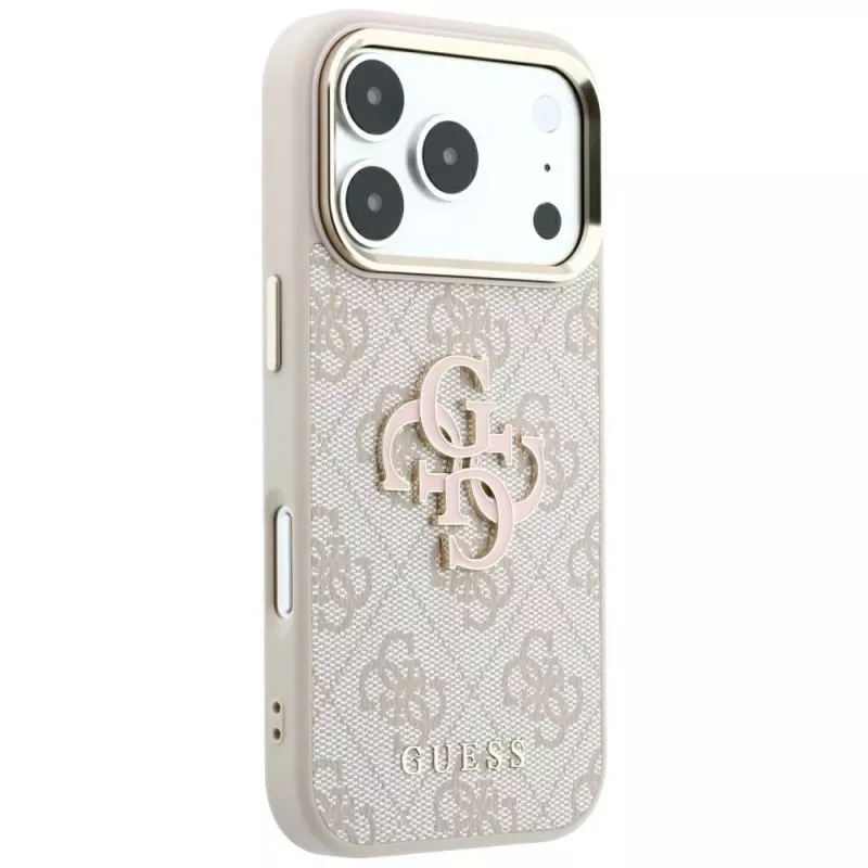 Guess 4G & Big Resin Logo Hülle für iPhone 17 Pro Max / 18 Pro Max - Pink