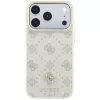 Guess Peony 4G Small Logo MagSafe-Hülle für iPhone 18 Pro / 17 Pro - Beige