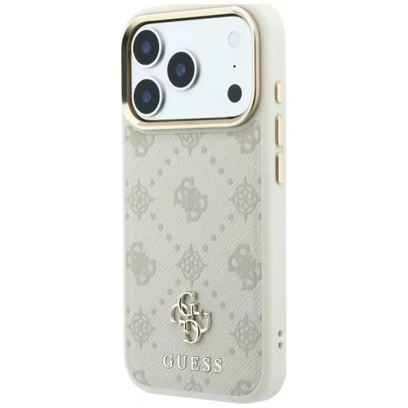 Guess Peony 4G Small Logo MagSafe-Hülle für Apple iPhone 17 Pro Max / 16 Pro Max – Beige